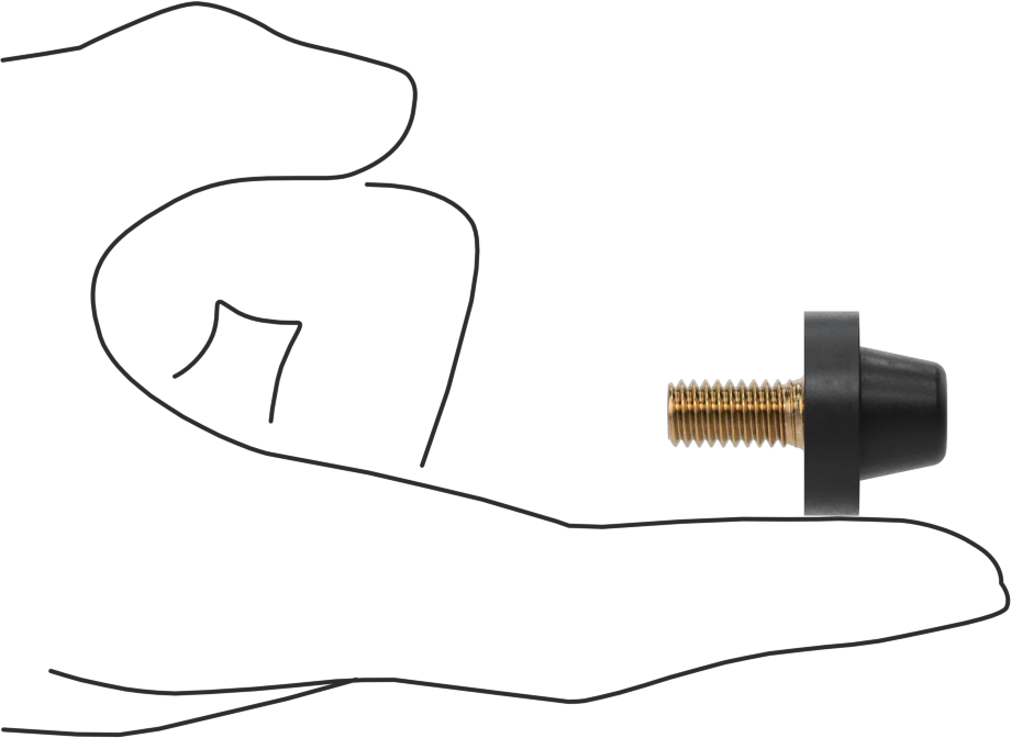 Yük Dereceli Güçlendirilmiş Dişli Tampon, Çelik Plakalı ve 5/16"-18 Saplamalı Neopren, 5/8" Yüksek, Durometer 50A