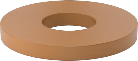 PEEK Plastik Pul, 4 Numaralı Vida Boyutu için, 0.125" ID, 0.313" OD, Bej