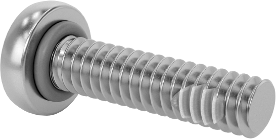 Titreşime Dayanıklı Sızdırmaz Yuvarlak Başlı Vidalar, 0-80 Diş Boyutu, 1/4" Uzunluk
