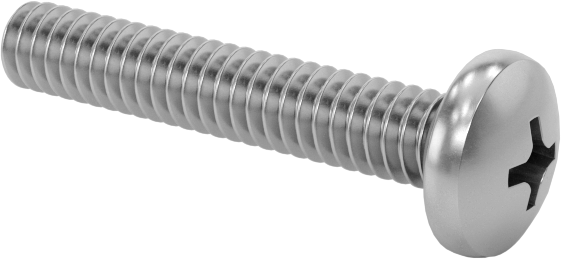 Titreşime Dayanıklı Sızdırmaz Yuvarlak Başlı Vidalar, 2-56 Diş Boyutu, 1/2" Uzunluk