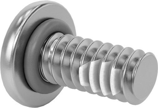 Titreşime Dayanıklı Sızdırmaz Yuvarlak Başlı Vidalar, 4-40 Diş Boyutu, 1/4" Uzunluk