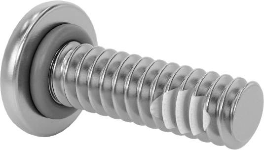 Titreşime Dayanıklı Sızdırmaz Yuvarlak Başlı Vidalar, 4-40 Diş Boyutu, 3/8" Uzunluk