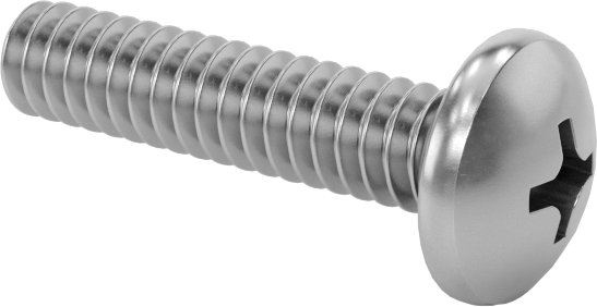 Titreşime Dayanıklı Sızdırmaz Yuvarlak Başlı Vidalar, 4-40 Diş Boyutu, 1/2" Uzunluk