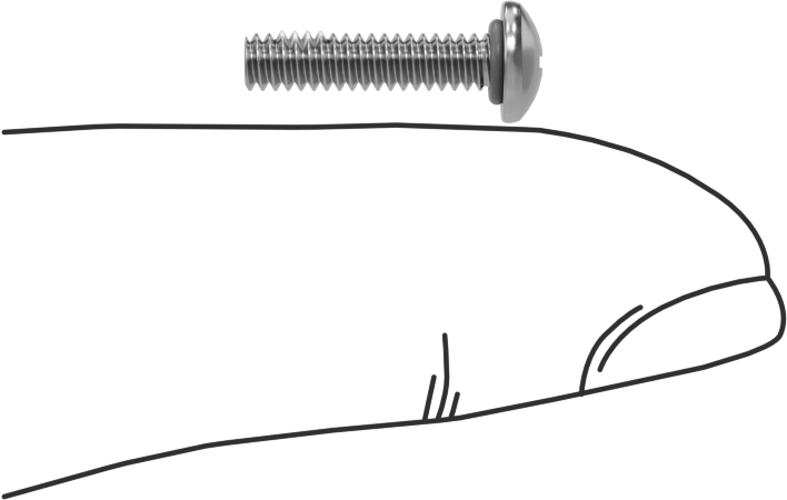 Titreşime Dayanıklı Sızdırmaz Yuvarlak Başlı Vidalar, 4-40 Diş Boyutu, 1/2" Uzunluk
