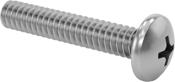 Titreşime Dayanıklı Sızdırmaz Yuvarlak Başlı Vidalar, 4-40 Diş Boyutu, 5/8" Uzunluk