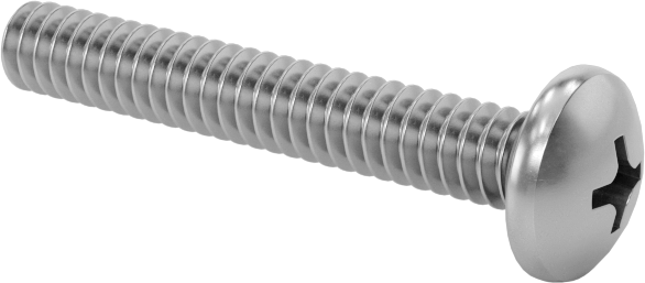 Titreşime Dayanıklı Sızdırmaz Yuvarlak Başlı Vidalar, 4-40 Diş Boyutu, 3/4" Uzunluk
