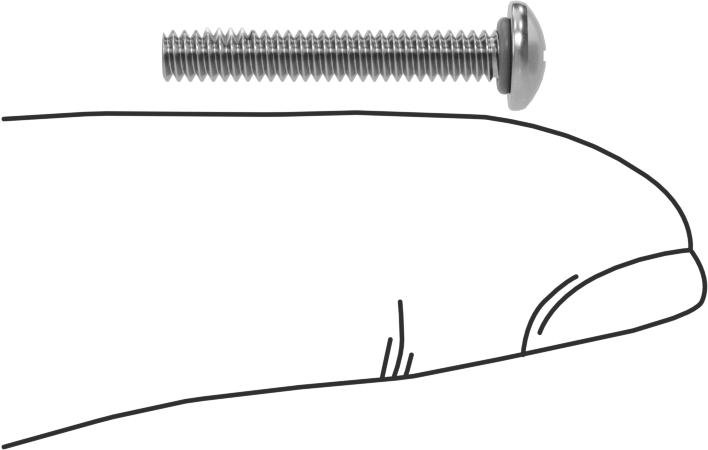 Titreşime Dayanıklı Sızdırmaz Yuvarlak Başlı Vidalar, 4-40 Diş Boyutu, 3/4" Uzunluk
