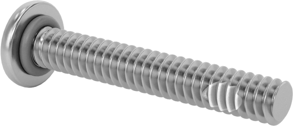 Titreşime Dayanıklı Sızdırmaz Yuvarlak Başlı Vidalar, 4-40 Diş Boyutu, 3/4" Uzunluk