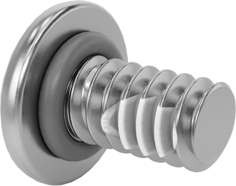 Titreşime Dayanıklı Sızdırmaz Yuvarlak Başlı Vidalar, 6-32 Diş Boyutu, 1/4" Uzunluk