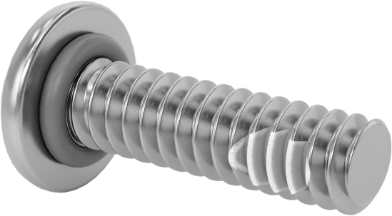 Titreşime Dayanıklı Sızdırmaz Yuvarlak Başlı Vidalar, 6-32 Diş Boyutu, 1/2" Uzunluk