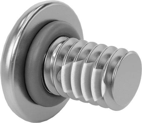 Titreşime Dayanıklı Sızdırmaz Yuvarlak Başlı Vidalar, 8-32 Diş Boyutu, 1/4" Uzunluk
