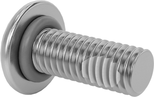Titreşime Dayanıklı Sızdırmaz Yuvarlak Başlı Vidalar, 10-32 Diş Boyutu, 1/2" Uzunluk