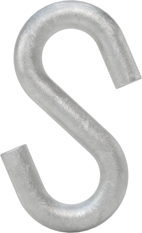 Kaldırma Amaçlı Olmayan Açık Uçlu S-Kanca, Galvanizli Çelik, 200 lbs. Kapasite
