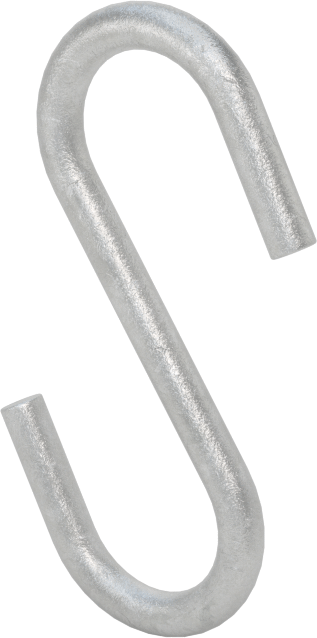 Kaldırma Amaçlı Olmayan Açık Uçlu S-Kanca, Galvanizli Çelik, 10 lbs. Kapasite
