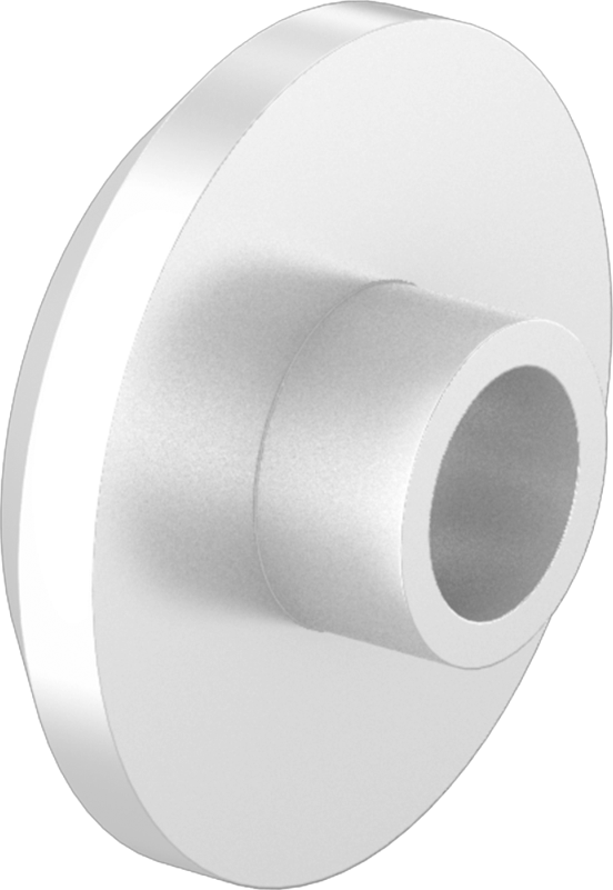 PTFE Düz Kenarlı Yalıtım Manşon Pulları, 2 Numaralı Vida Boyutu için, 0.091" ID, 0.312" OD