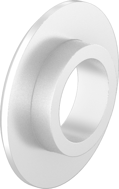 PTFE Düz Kenarlı Yalıtım Manşon Pulları, 6 numaralı vida boyutu için, 0.140" ID, 0.312" OD