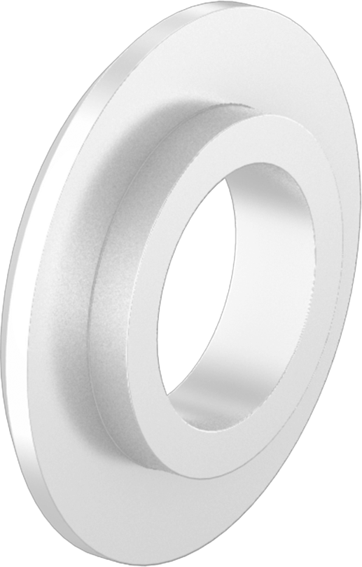 PTFE Düz Kenarlı Yalıtım Manşon Pulları, 1/4" Vida Boyutu için, 0.260" ID, 0.545" OD