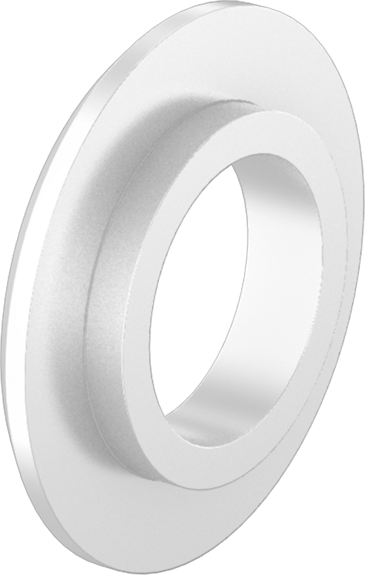 PTFE Düz Kenarlı Yalıtım Manşon Pulları, 3/8" Vida Boyutu için, 0.385" ID, 0.750" OD