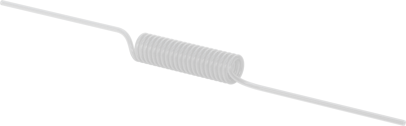 Kendiliğinden Geri Çekilen FEP Yarı Şeffaf Boru, Kimyasallar için, 1/8" ID, 1/4" OD, 2 Ayak Uzunluk