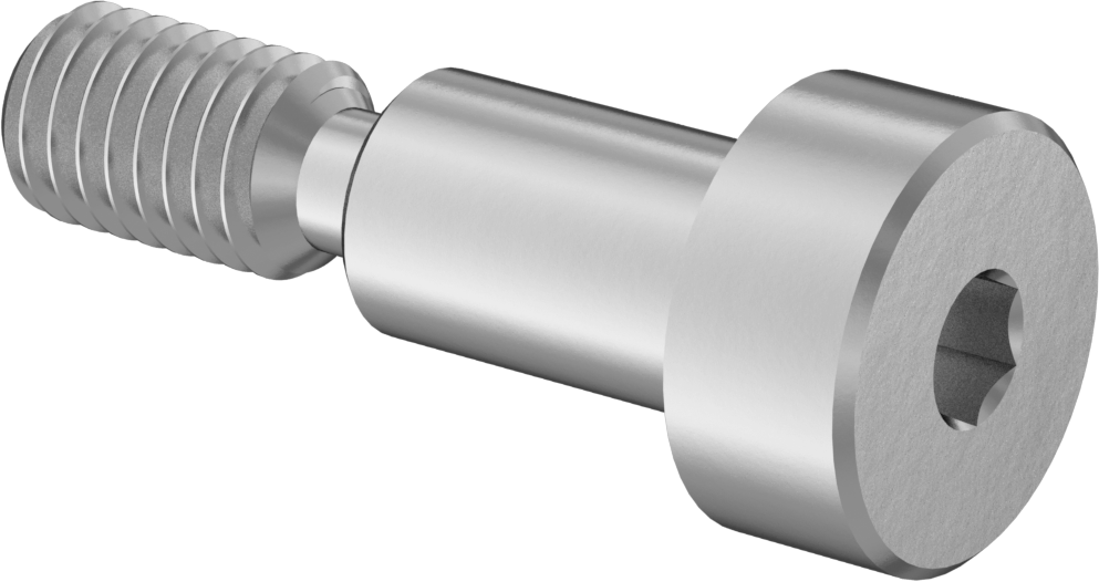18-8 Paslanmaz Çelik Omuzlu Vida, 6 mm Omuz Çapı, M5 x 0,8 mm Diş