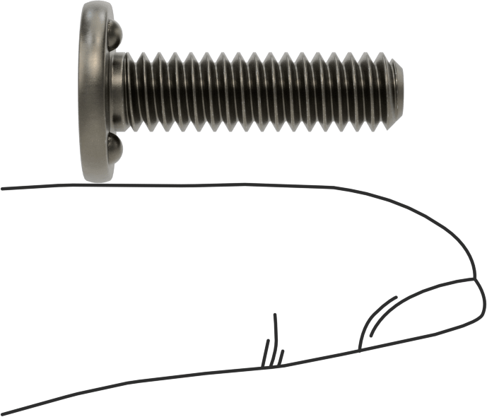 Kaynaklı Saplamalar, Çelik, 1/4"-20 Diş Boyutu, 1" Uzunluk, 0,575" Taban Çapı