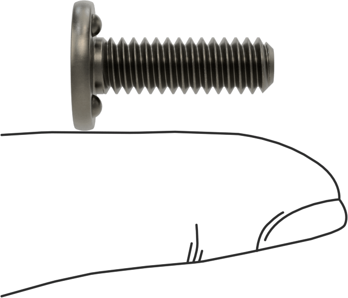 Kaynaklı Saplamalar, Çelik, 1/4"-20 Diş Boyutu, 7/8" Uzunluk, 0,575" Taban Çapı