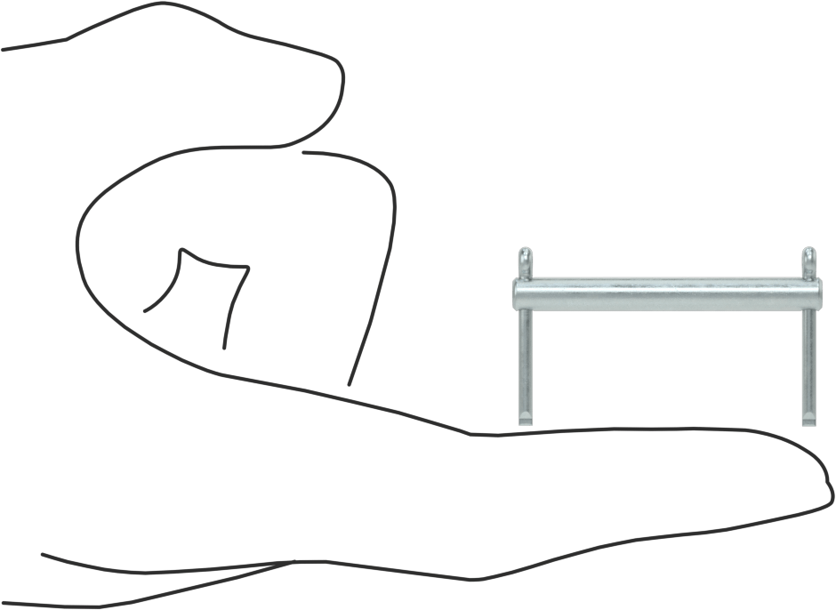 Başsız Çatal Pim, 3/16" Çap, 1-1/2" Kullanılabilir Uzunluk