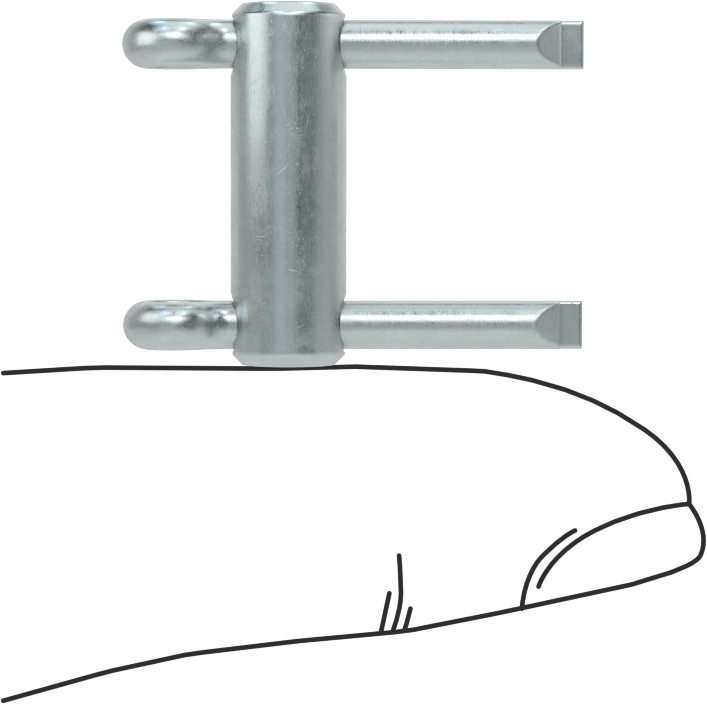 Başsız Çatal Pim, 1/4" Çap, 1/2" Kullanılabilir Uzunluk