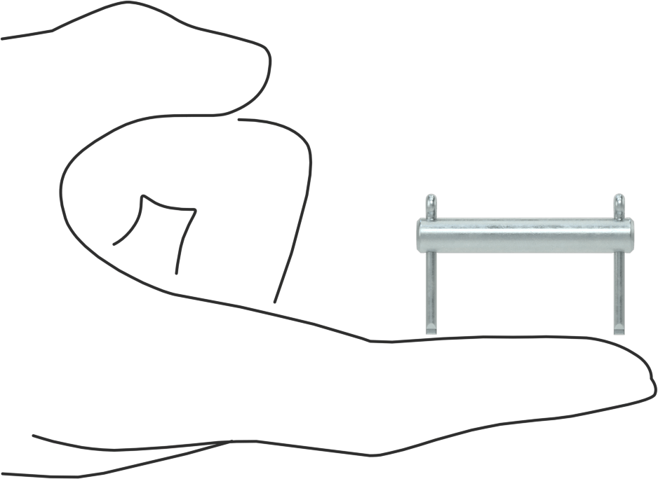 Başsız Çatal Pim, 1/4" Çap, 1-1/4" Kullanılabilir Uzunluk