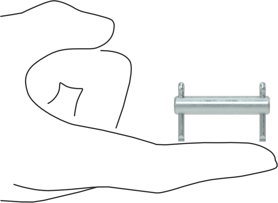Başsız Çatal Pim, 5/16" Çap, 1-1/4" Kullanılabilir Uzunluk