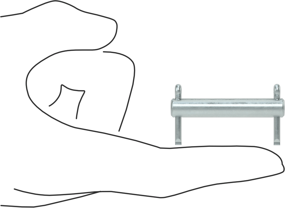 Başsız Çatal Pim, 5/16" Çap, 1-1/2" Kullanılabilir Uzunluk