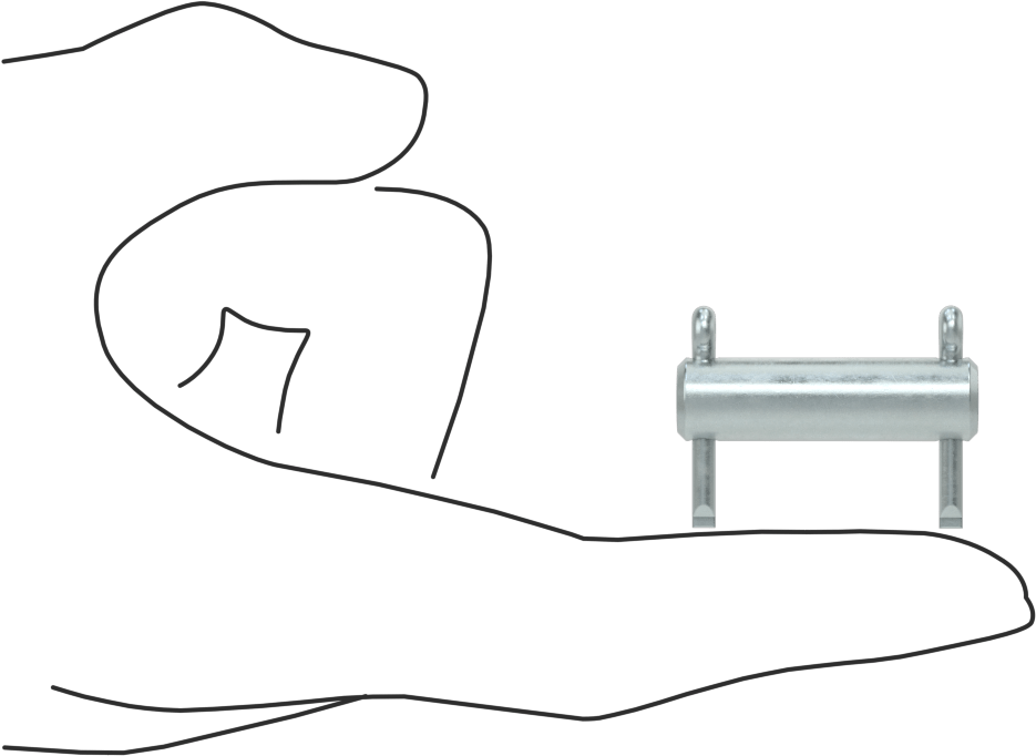 Başsız Çatal Pim, 3/8" Çap, 1" Kullanılabilir Uzunluk