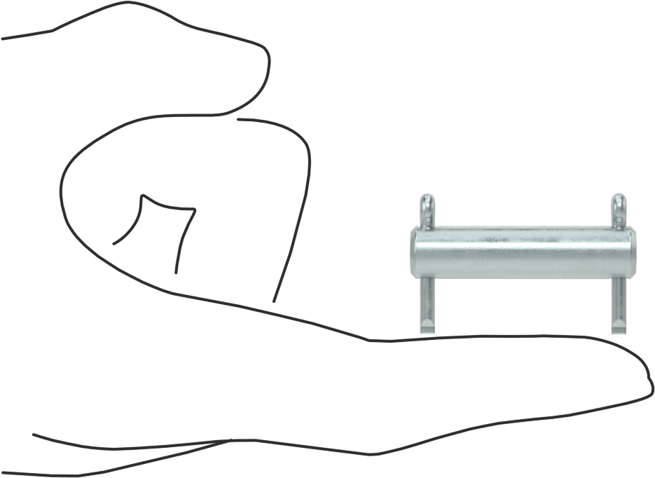 Başsız Çatal Pim, 3/8" Çap, 1-1/4" Kullanılabilir Uzunluk
