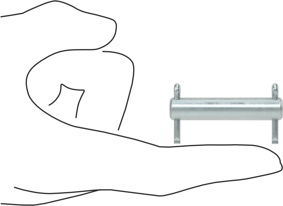 Başsız Çatal Pim, 3/8" Çap, 1-1/2" Kullanılabilir Uzunluk
