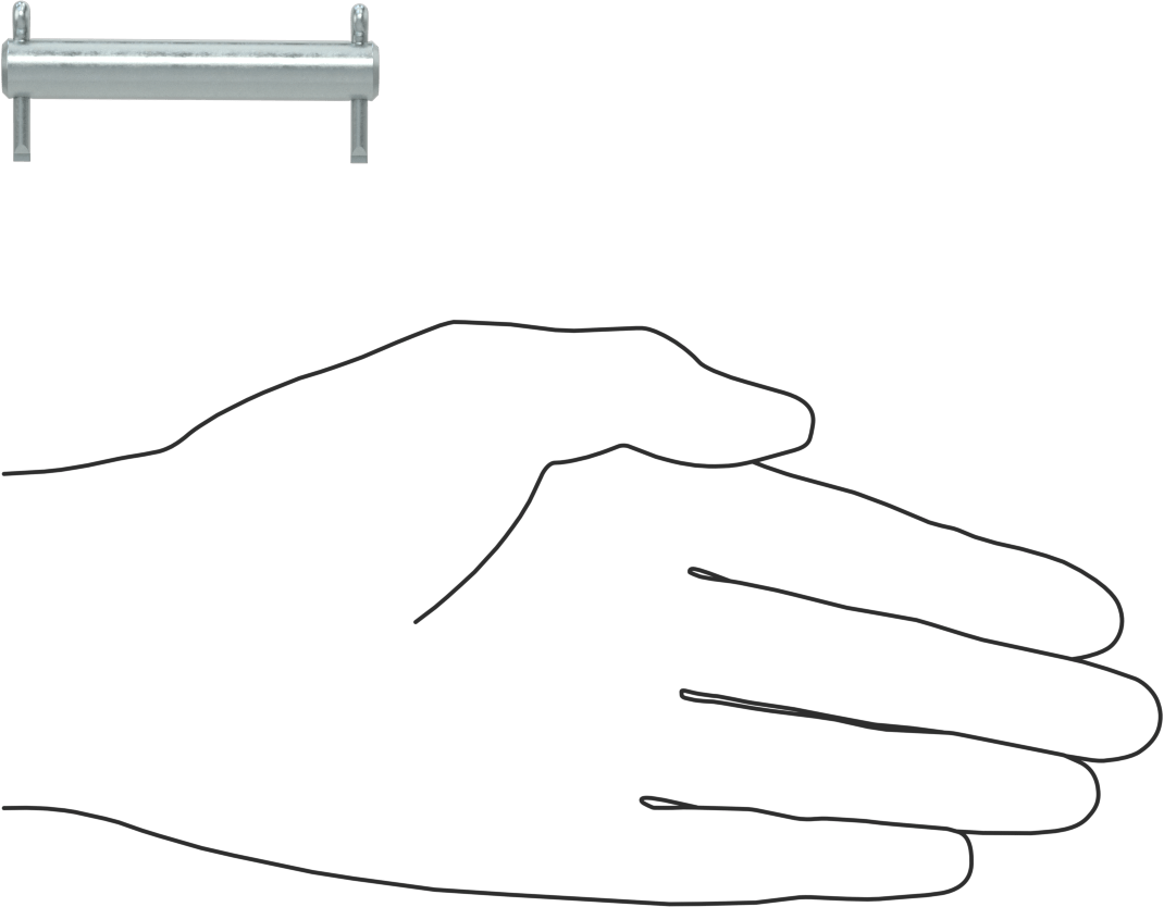 Başsız Çatal Pim, 3/8" Çap, 2" Kullanılabilir Uzunluk