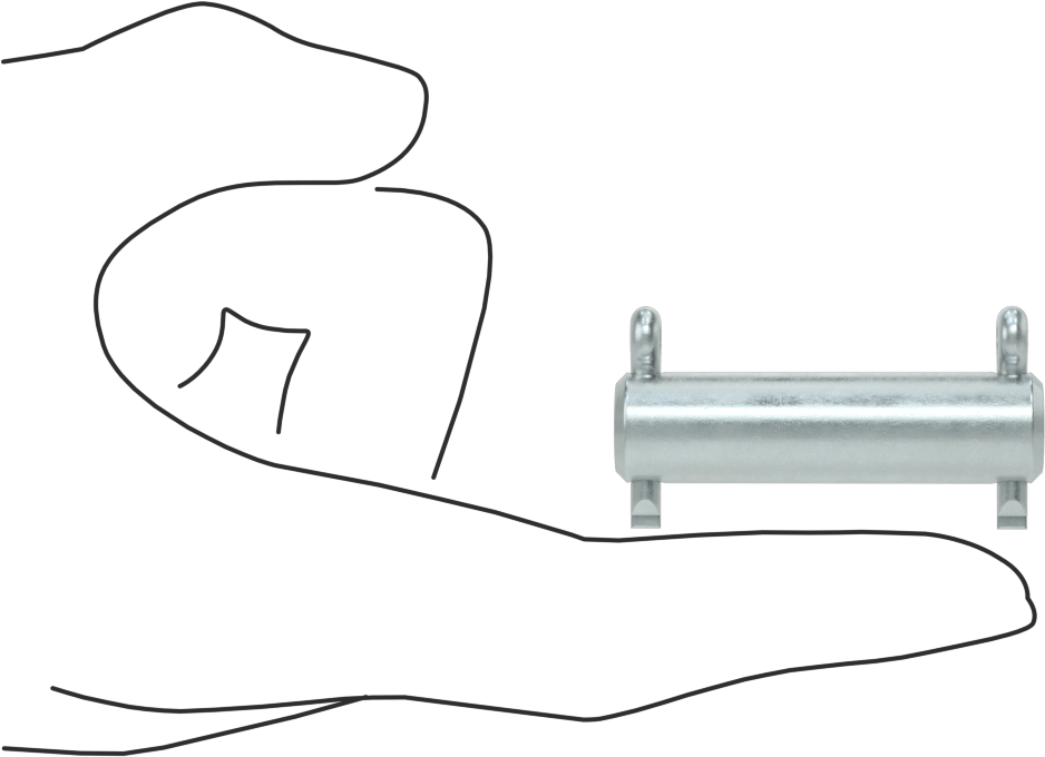 Başsız Çatal Pim, 1/2" Çap, 1-1/2" Kullanılabilir Uzunluk