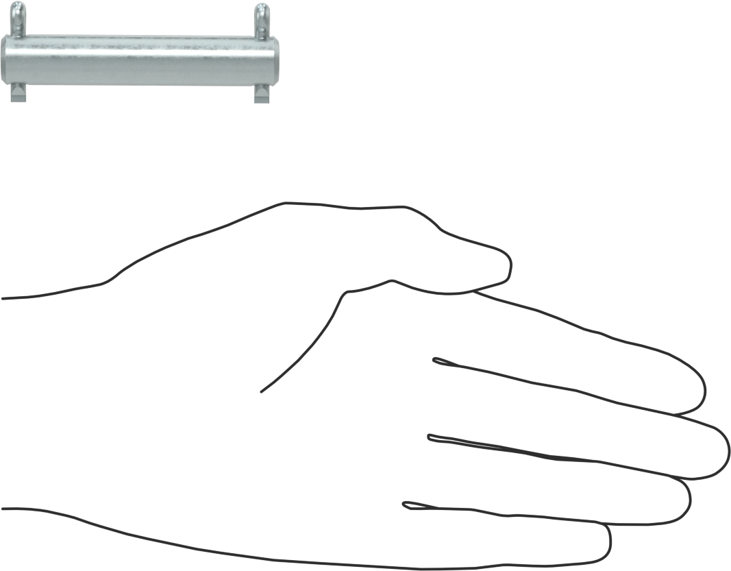 Başsız Çatal Pim, 1/2" Çap, 2-1/4" Kullanılabilir Uzunluk