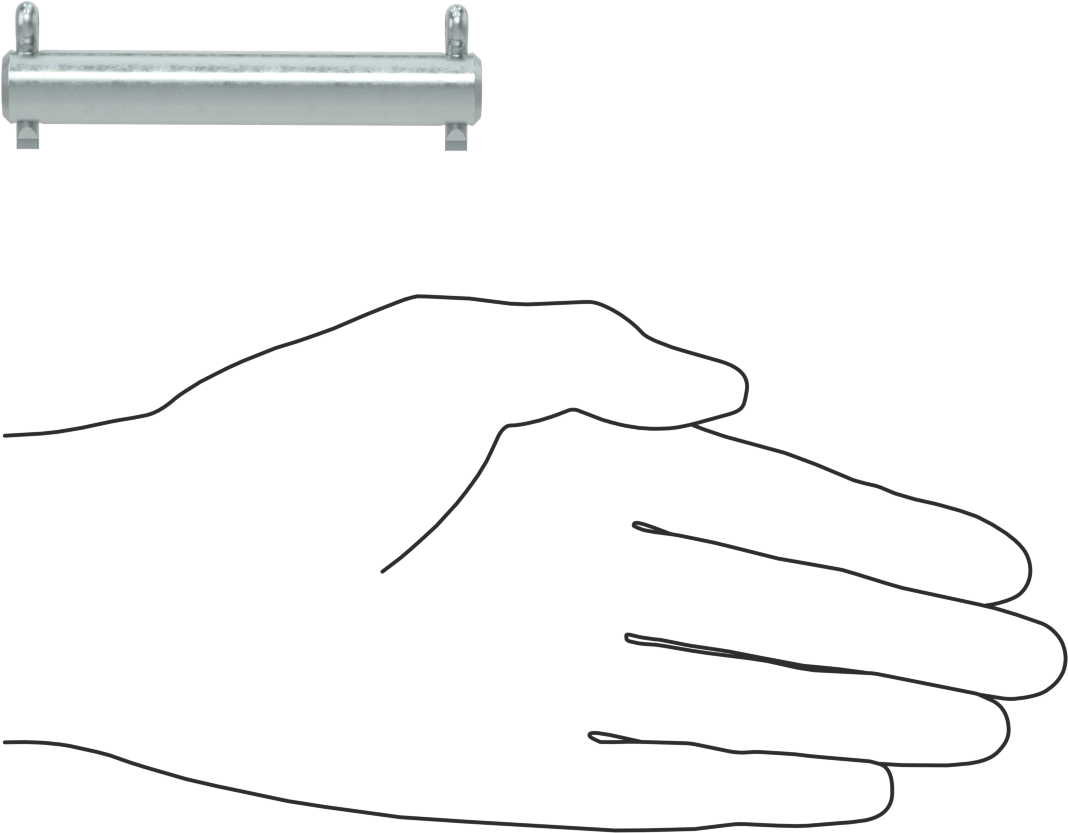Başsız Çatal Pim, 1/2" Çap, 2-3/4" Kullanılabilir Uzunluk