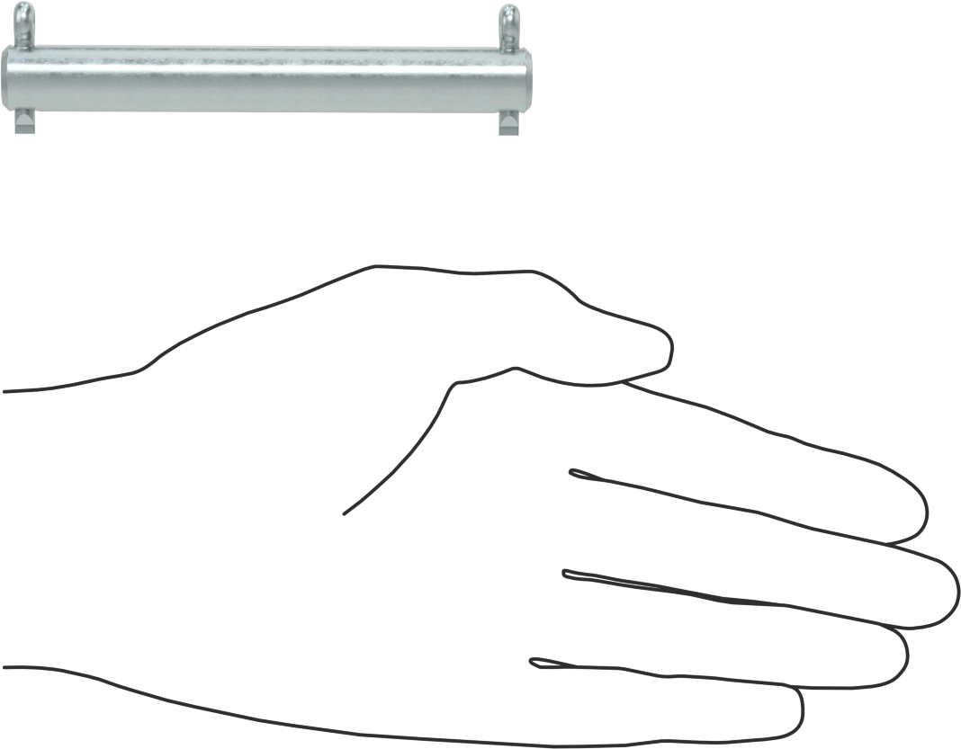 Başsız Çatal Pim, 1/2" Çap, 3-1/2" Kullanılabilir Uzunluk