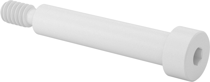 Naylon Omuzlu Vidalar, 1/4" Omuz Çapı, 1-1/4" Omuz Uzunluğu, 10-24 Diş