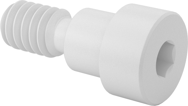 Naylon Omuzlu Vidalar, 5/16" Omuz Çapı, 1/4" Omuz Uzunluğu, 1/4"-20 Diş