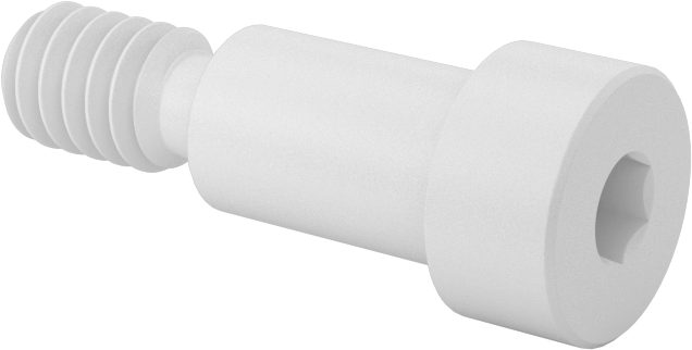 Naylon Omuzlu Vidalar, 5/16" Omuz Çapı, 1/2" Omuz Uzunluğu, 1/4"-20 Diş