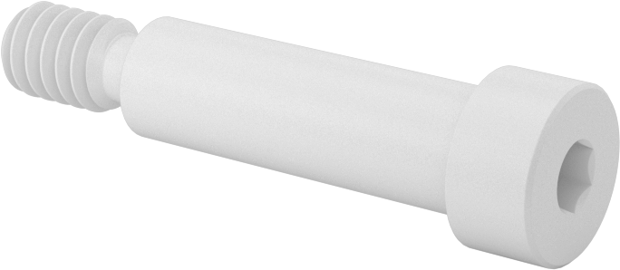 Naylon Omuzlu Vidalar, 5/16" Omuz Çapı, 1" Omuz Uzunluğu, 1/4"-20 Diş