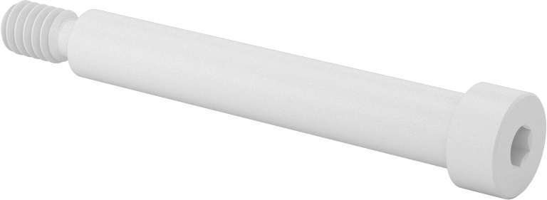 Naylon Omuzlu Vidalar, 5/16" Omuz Çapı, 2" Omuz Uzunluğu, 1/4"-20 Diş
