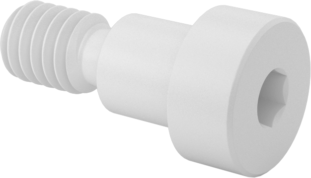 Naylon Omuzlu Vidalar, 3/8" Omuz Çapı, 3/8" Omuz Uzunluğu, 5/16"-18 Diş