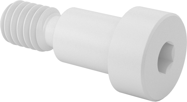 Naylon Omuzlu Vidalar, 3/8" Omuz Çapı, 1/2" Omuz Uzunluğu, 5/16"-18 Diş