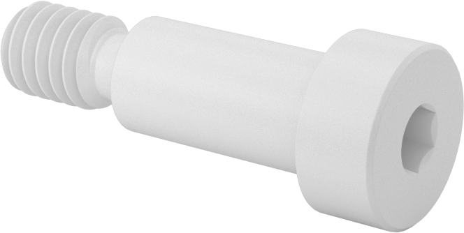 Naylon Omuzlu Vidalar, 3/8" Omuz Çapı, 3/4" Omuz Uzunluğu, 5/16"-18 Diş