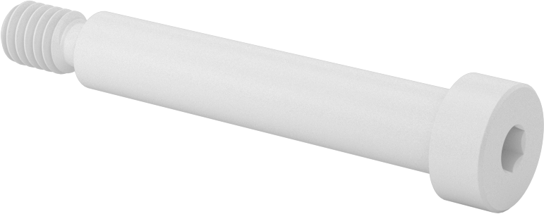 Naylon Omuzlu Vidalar, 3/8" Omuz Çapı, 2" Omuz Uzunluğu, 5/16"-18 Diş