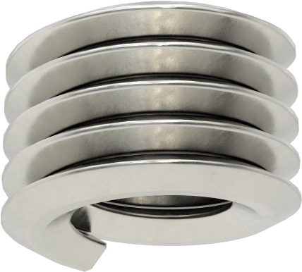 Helisel Ek Parça, Nitronic 60 Paslanmaz Çelik, M2,5 x 0,45 mm Diş Boyutu, 2,5 mm Uzunluk