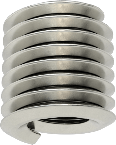 Helisel Ek Parça, Nitronic 60 Paslanmaz Çelik, M2,5 x 0,45 mm Diş Boyutu, 3,8 mm Uzunluk